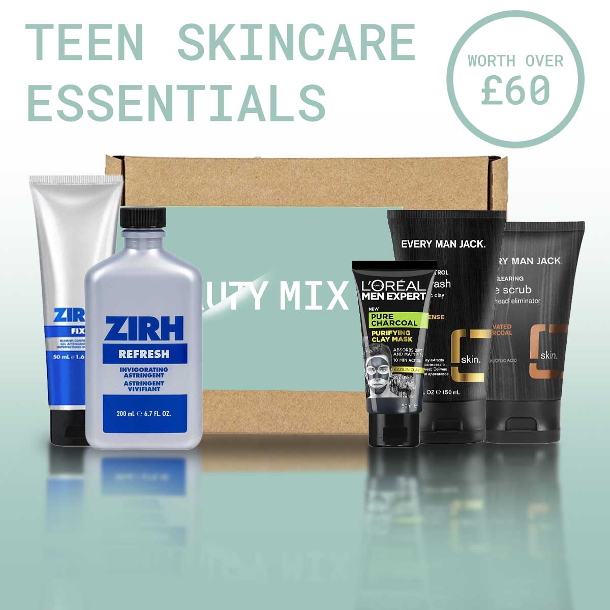 Teen Skincare and Grooming Essentials for Boys, Worth Over £60 - Beauty Mix